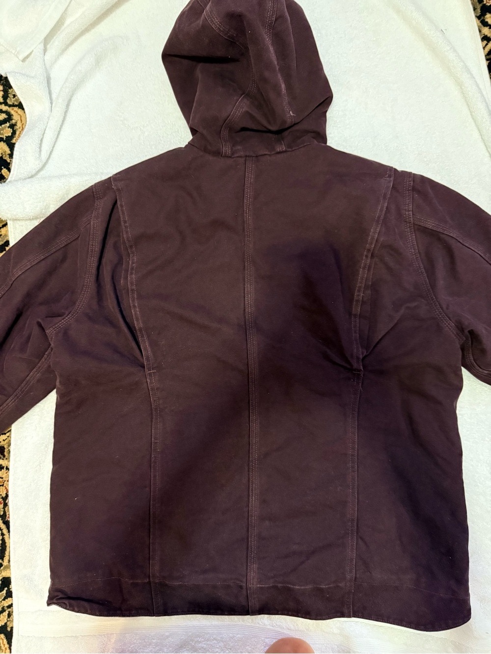 XL (16-18) women’s Carhartt Plum Hooded Work Jacket - Picture 2 of 8